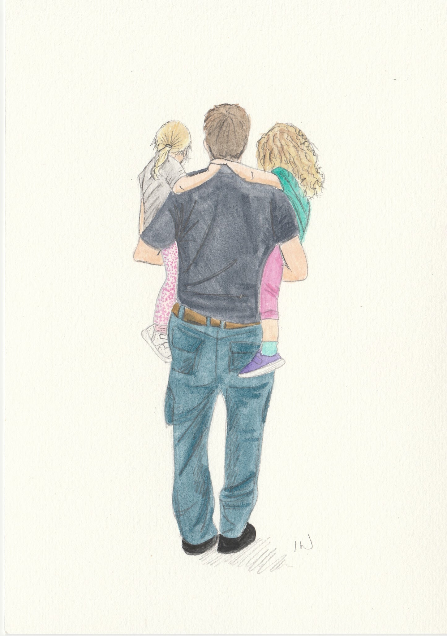 Friends and family Watercolour Portrait