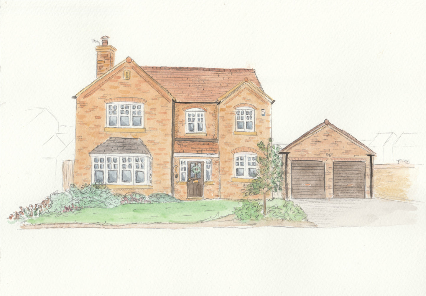 Watercolour House Portrait
