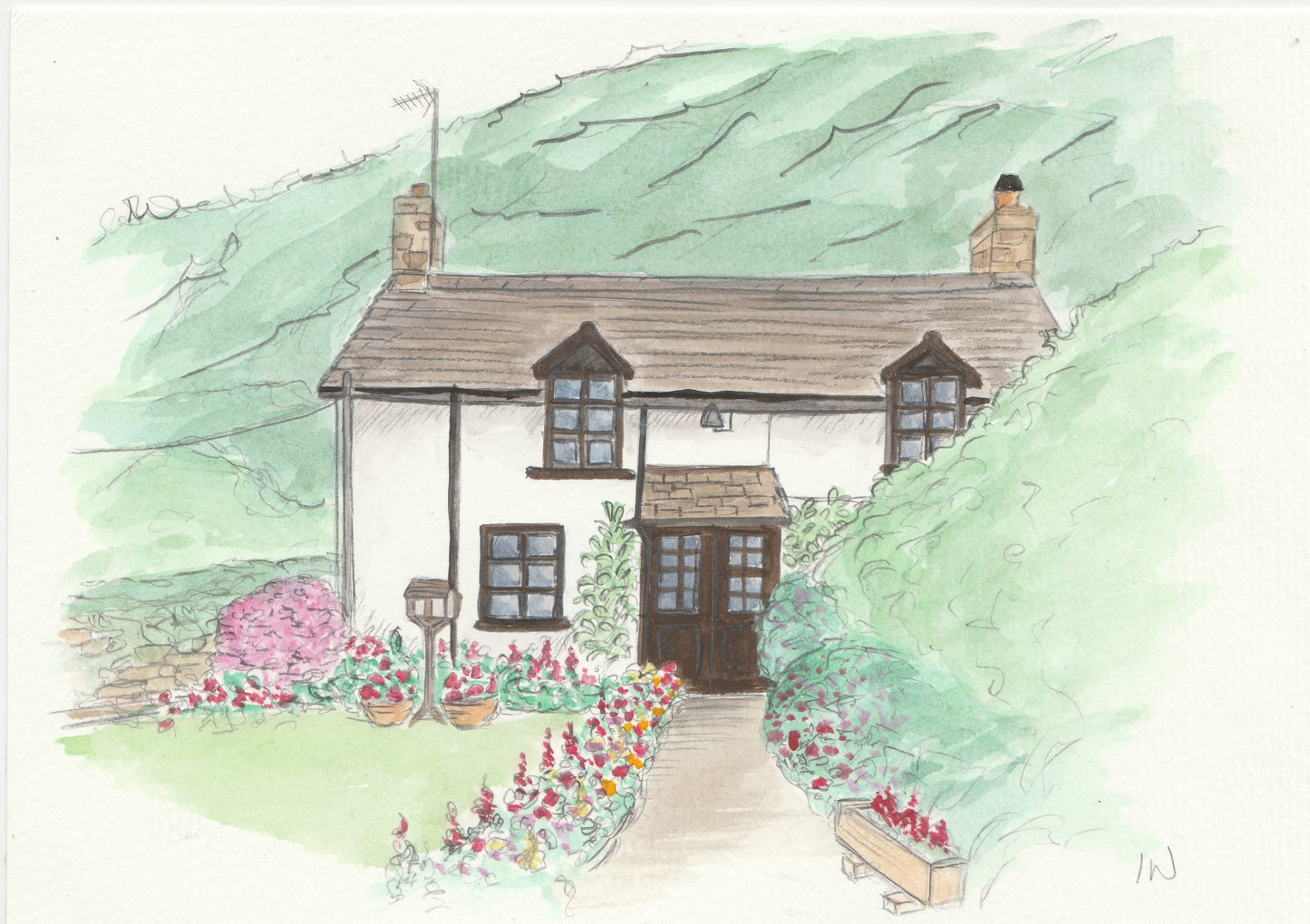 Watercolour House Portrait