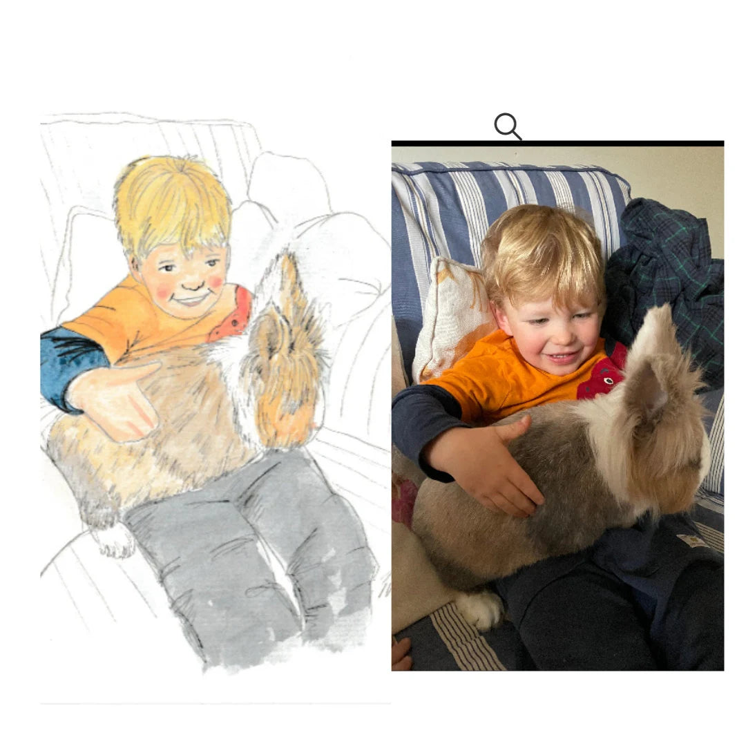Watercolour Pet and Owner Portrait