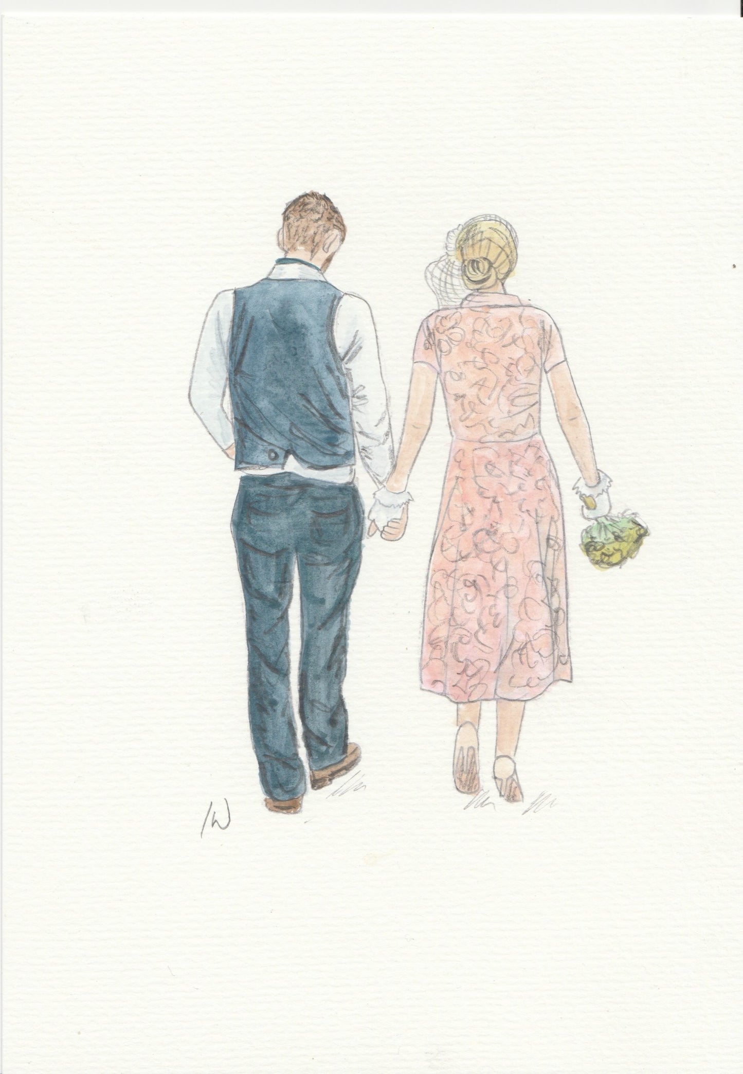 Wedding Watercolour Portrait