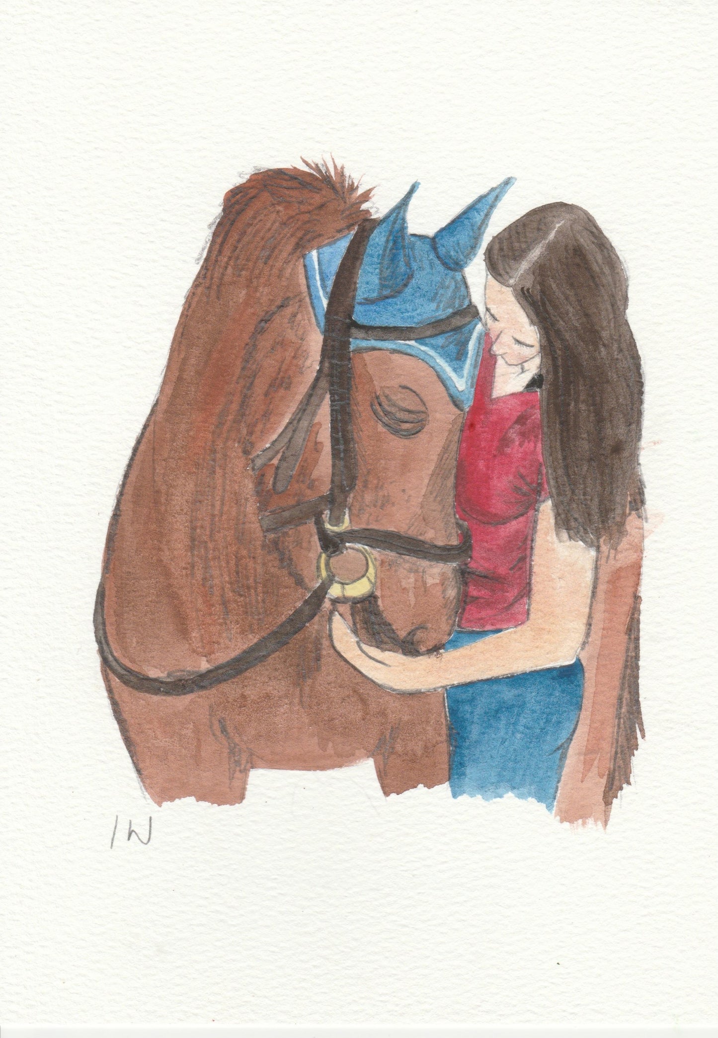 Watercolour Pet and Owner Portrait