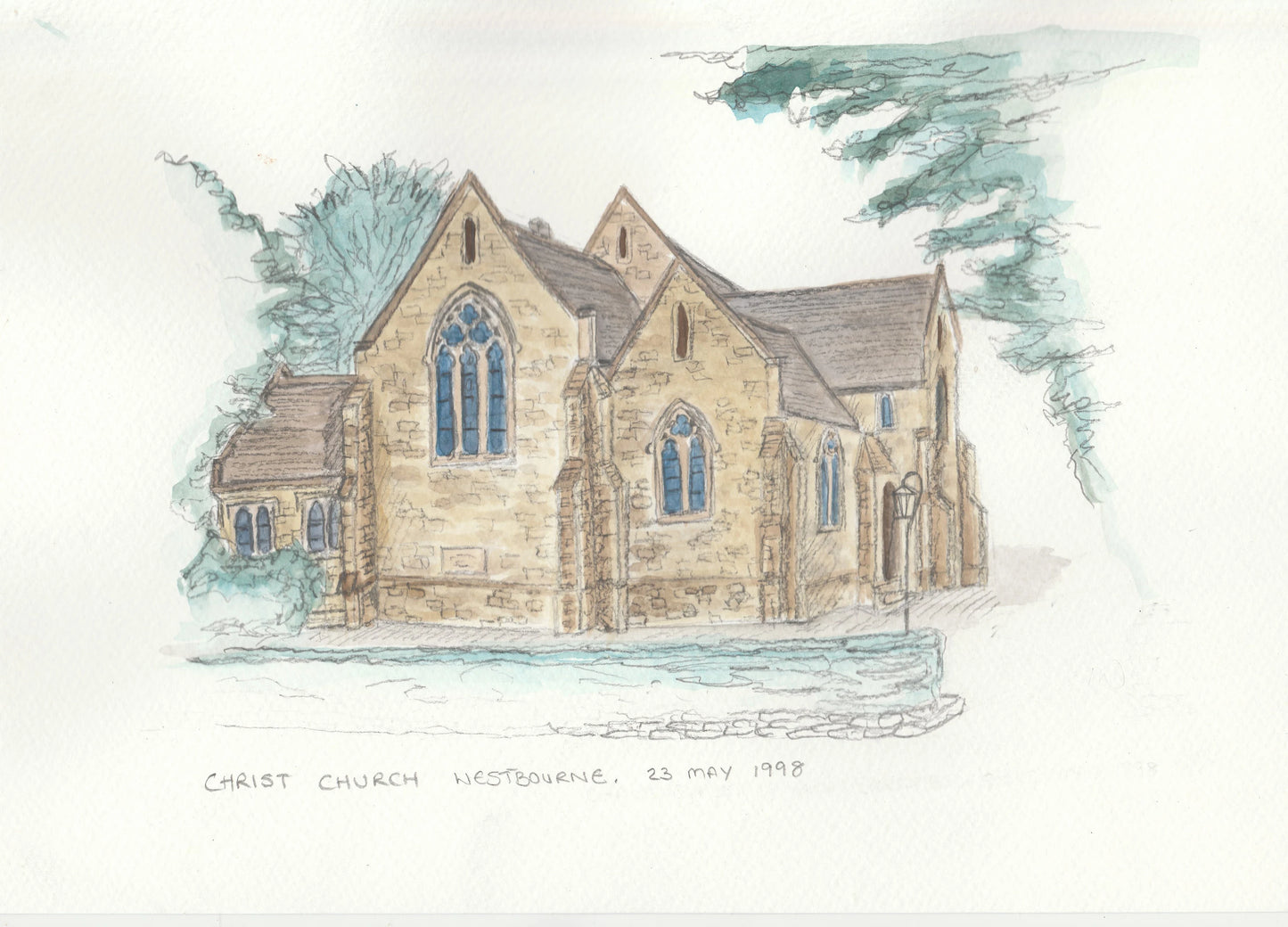 Wedding Venue and Church Watercolour Portrait