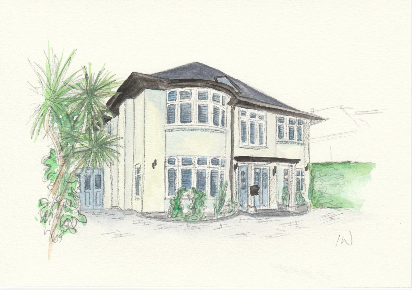 Watercolour House Portrait