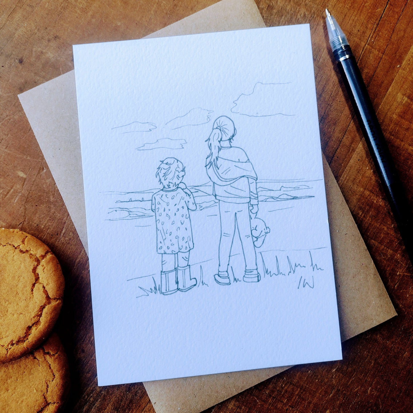 Set of 5 Whimsicle Childhood Postcards