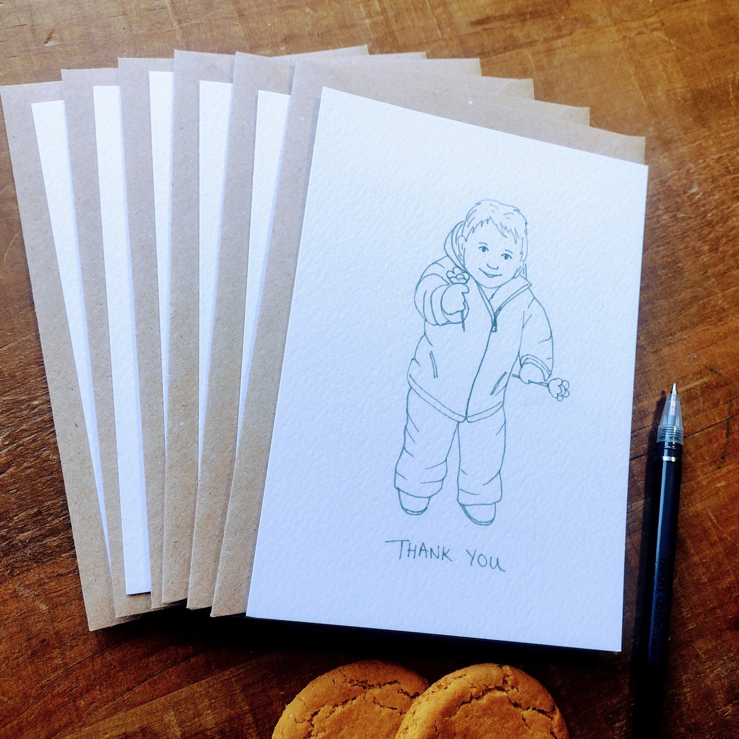 Set of 6 Thank You Cards