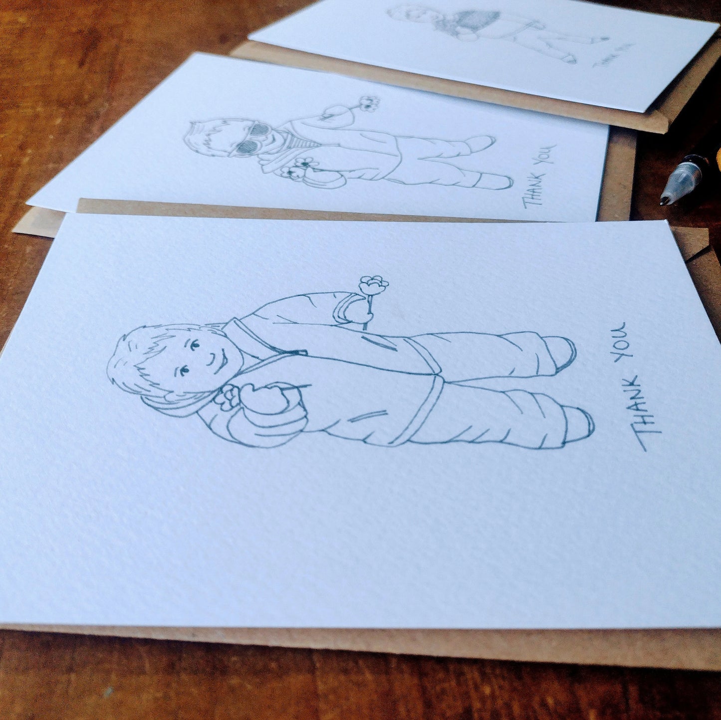 Set of 6 Thank You Cards