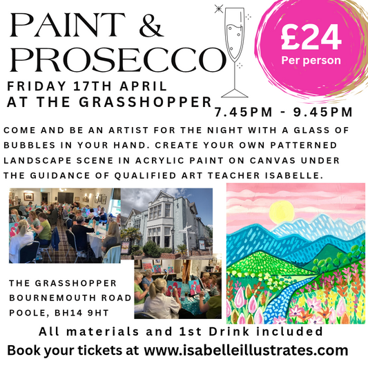 Paint and Prosecco Poole April 17th