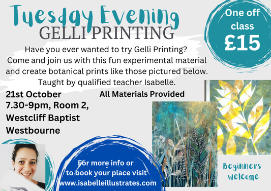 One off Gelli Printing Class